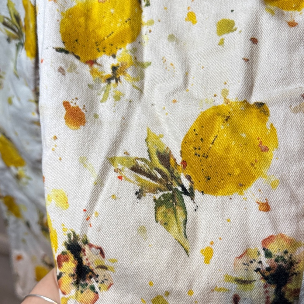 Pilcro and the Letterpress by Anthropologie watercolor lemon jeans - Picture 4 of 7